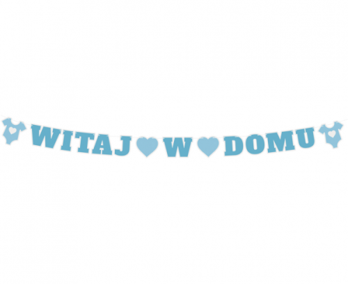 Girlanda papierowa Witaj w domu, 280cm