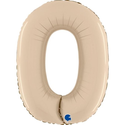Balon foliowy na hel cyfra cream 70cm
