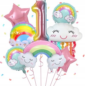 Balony Dekoracje Urodzinowe Na Przyjęcia 1 Urodziny Zestaw (TPR)