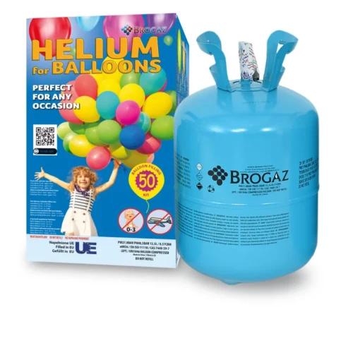 Butla z helem na 50 balonów 9"