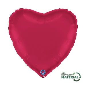 Balon foliowy na hel serce cherry satin  18"
