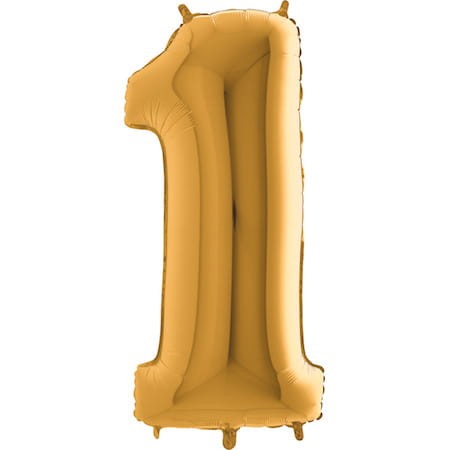 Balon foliowy na hel cyfra złota 70cm