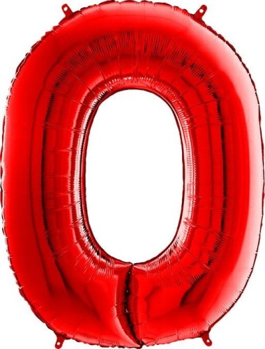 Balon foliowy na hel cyfra czerwona 70cm
